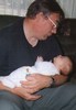 Me with one of my girls as a baby.