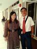 with my father after church service