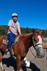 Me horseback trail riding at camp Ensign