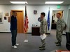 Swearing into the Air Force 