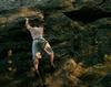 Me climbing shirtless.....it was hot.