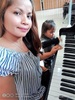 At church playing piano