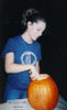 Ashlie Carving her Pumpkin