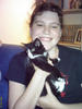 emmie my little sister and jade my kitten