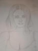 A drawing of the actress Selma Hayek