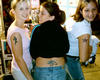 I'm on the left, with my sis and her friend getting airbrushed tattoos