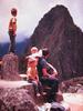 Climbing Macu Pichi Ruins in Peru, with kids