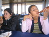 Bella and Laura at the Restaurant