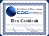 Certificate of Appreciation from current contract (Job)