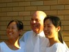 Two of my Chinese daughter:  Flora, Ron and Kathy.  Baptised in Newcastle, Australia on Easter Sunday 2006