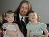 My sister's wedding with my goddaughters Adrian and Susie