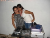 my best friend and me! (trying to be a DJ)