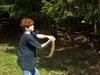 Playing stickball with rocks