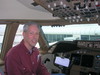 Pilot seat of the 747