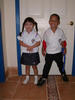 Hale and Nik in their Uniforms for school