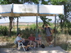 Waiting for the Bus outside Ephesus Turkey with Daniel, Nathan, Holly and Seth