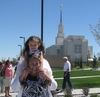 Me with my niece at the Twin Falls Temple Open House